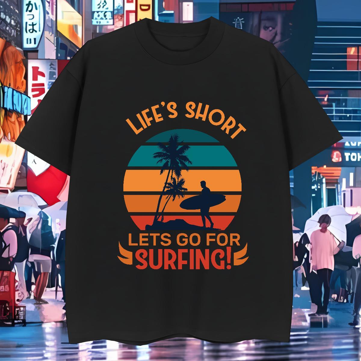 Popular T shirt 230g Cotton beach Street wear Hip Hop Custom Printing Breathable Crew Neck Couples T Shirts Stylist Clothings