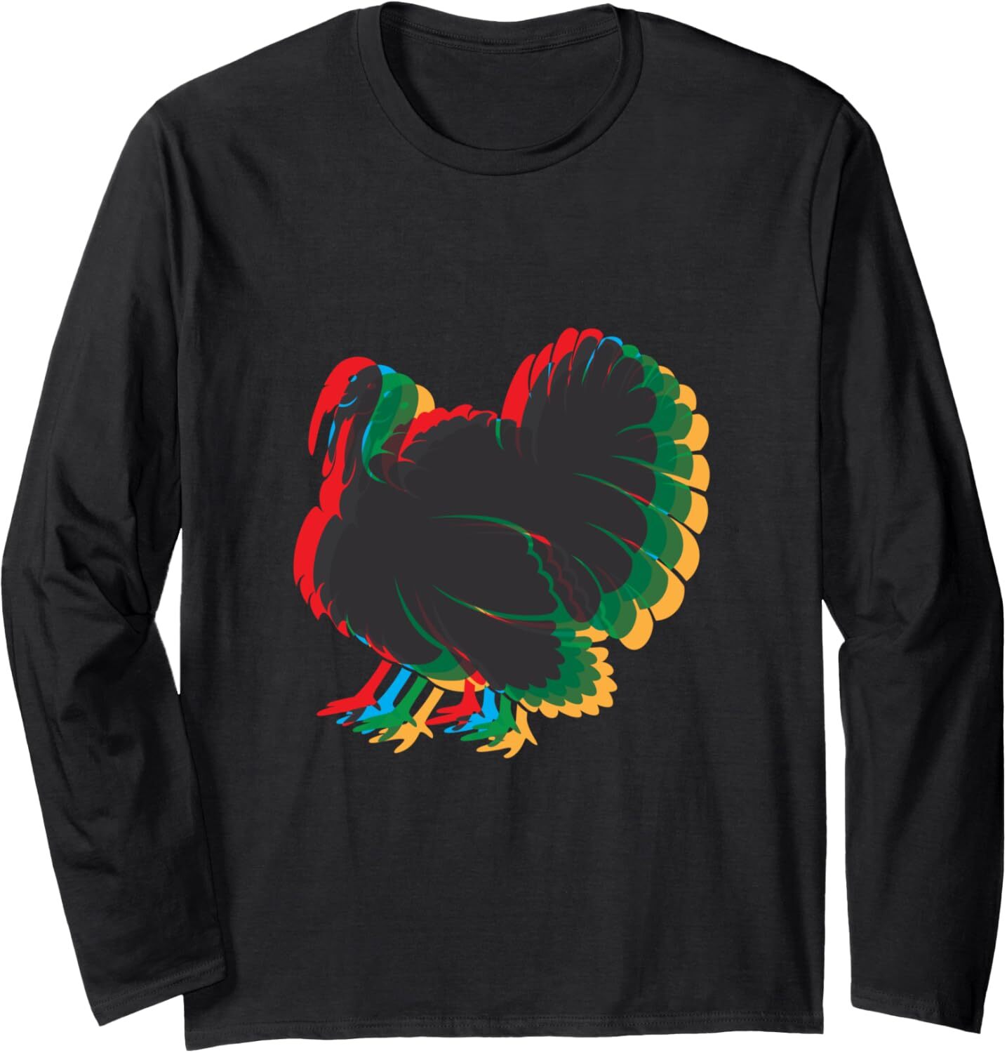 Long Sleeve Shirts for Men sweatshirt Multicolored Layers Turkey Funny Thanksgiving Long Sleeve Tee Streetwear Casual tops clothes