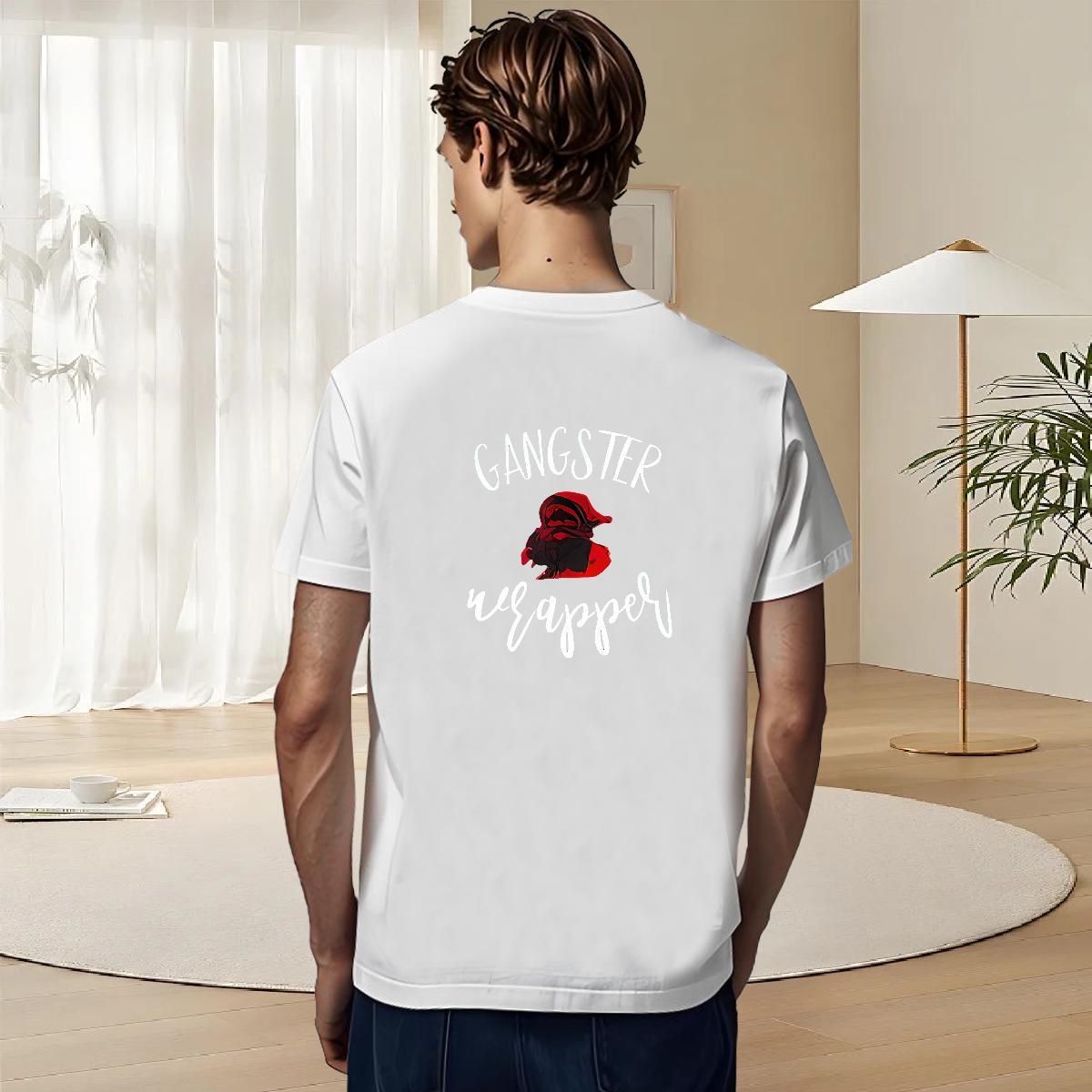 Popular T Shirts Men 230g Pure Cotton rose Summer Casual Plus Size Custom O-Neck Short Sleeve Tshirt for Man Woman DIY Top Tees