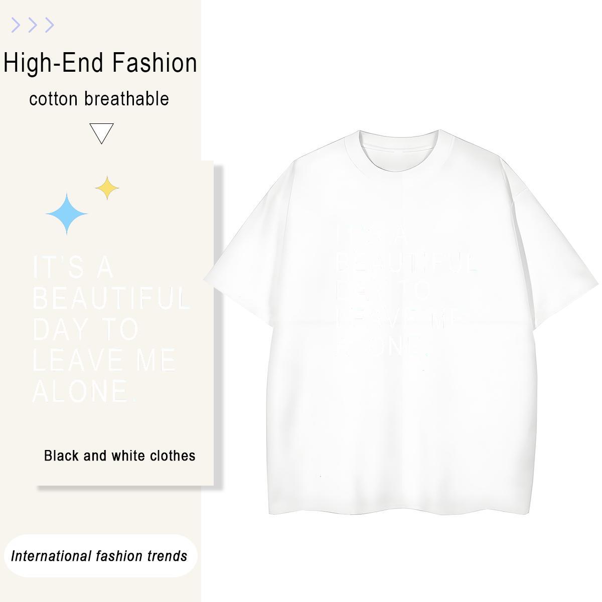 Soft Woman Tshirt 230g Pure Cotton letter Hip Hop Street Woman T Shirts Crew Neck DIY Logo Tops