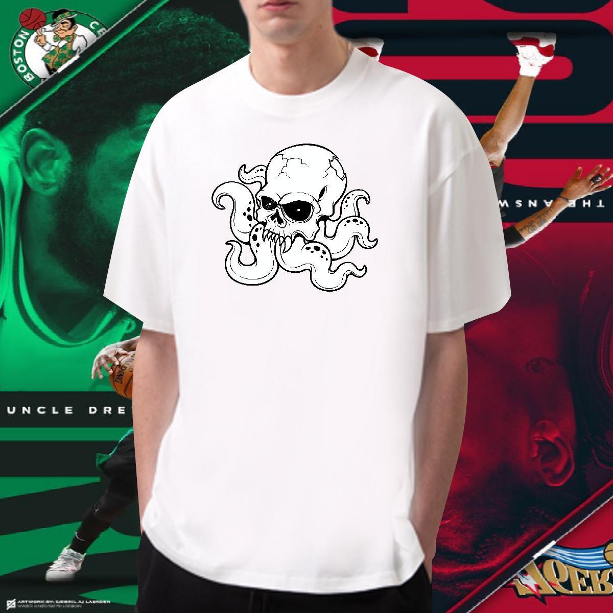 High Quality T shirt 230g Cotton skull Daily Wear Oversized 4XL Short Sleeve Soft Men Tshirts 2024 DIY Clothings