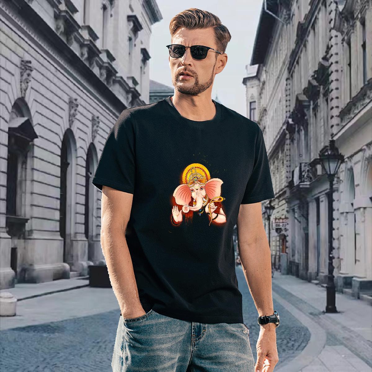 Loose Fit T-Shirts 230g 100% Cotton elephant Street Custom Big Size O-Neck Short Sleeve Men Clothes T-Shirt Factory Direct Tee Shirt