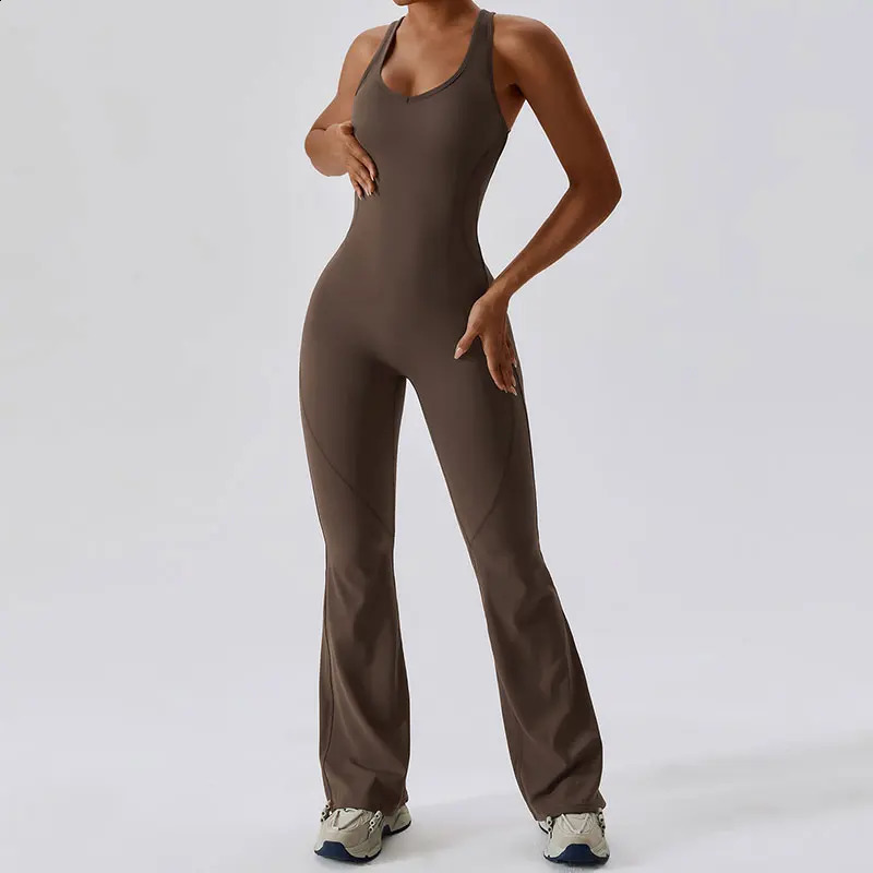 Lifting The Buttocks and Tightening Abdomen Yoga Bodysuit Set Gym Clothes Pushup Workout Dance Fitness 240820
