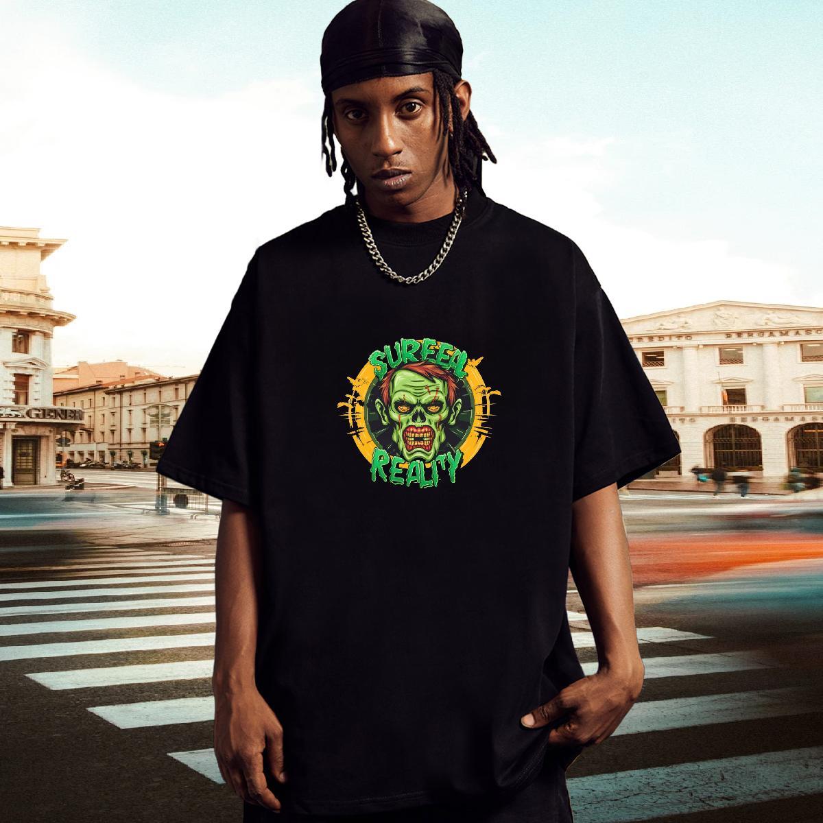 Cool Design Men T Shirts 230g 100% Cotton skull Street Casual Custom Print Plus Size O-Neck Short Sleeve Men Tshirts 2024 New Tops Shirt