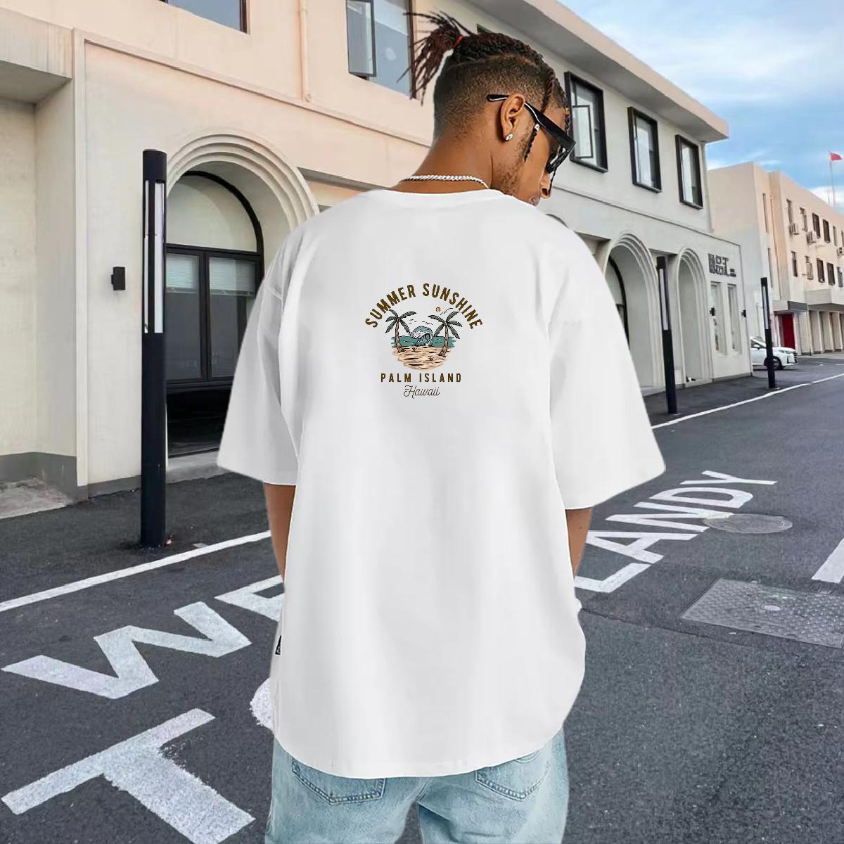 Designer Men T Shirts 230g Cotton tree Casual Daily Wear Graphic Breathable Short Sleeve Men Clothes T-Shirt 2024 DIY Tops