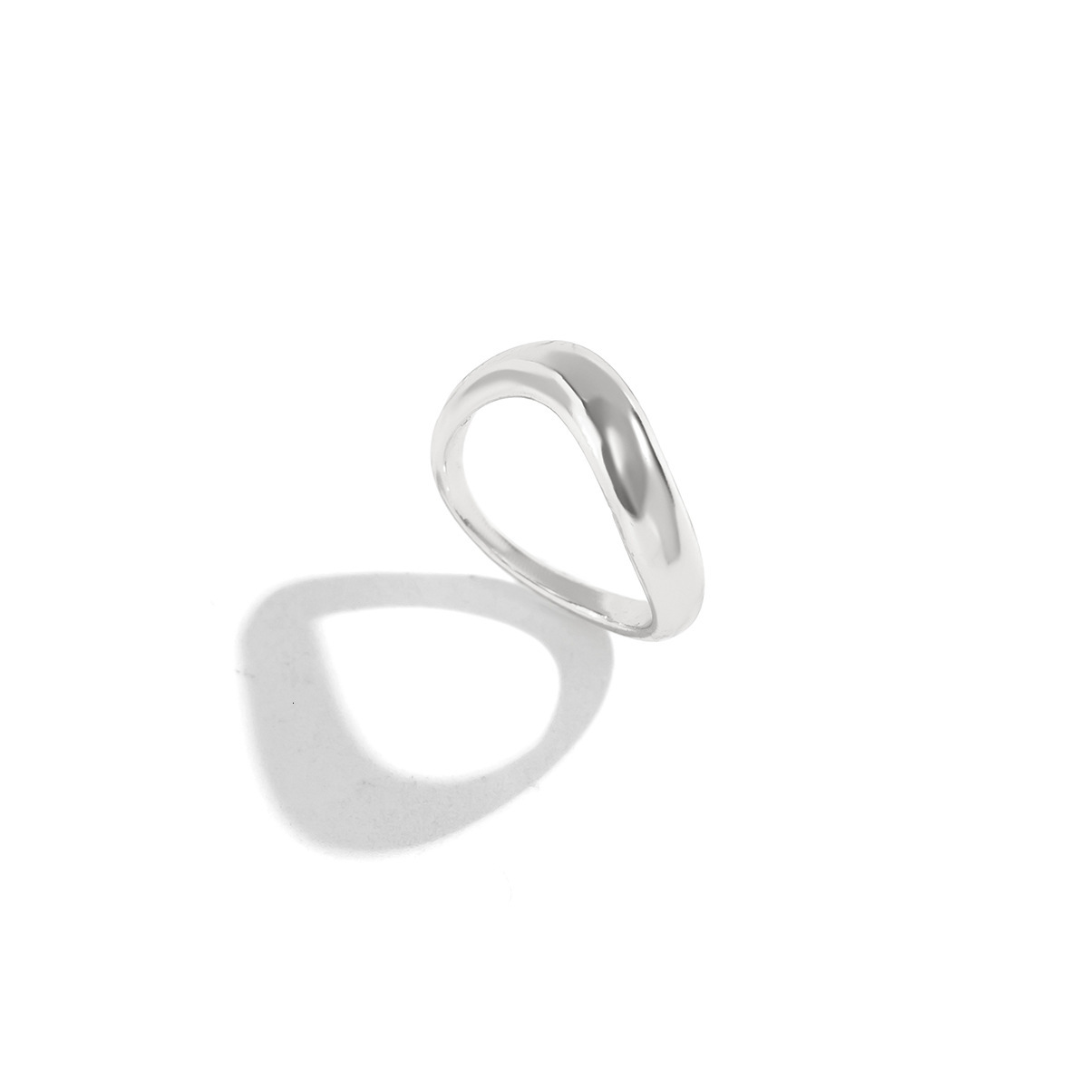 Jewelry Baroque Round Irregular Arc Smooth Plain Female Ring