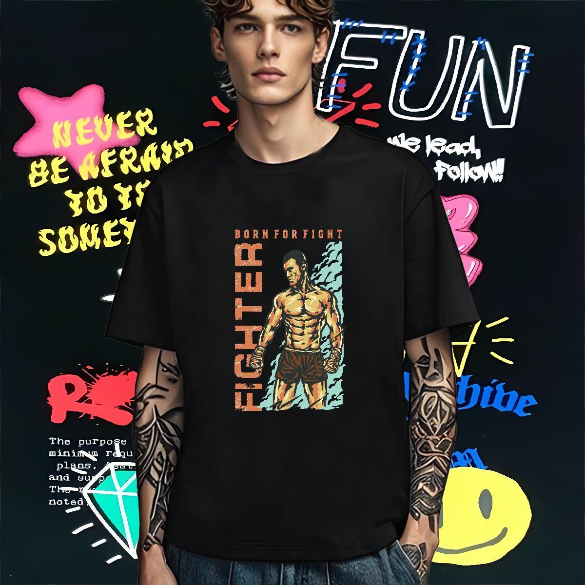 Designer Mens T Shirts 230g Cotton portrait Street Anime Print Breathable Tshirt for Man Woman Classic Tees Shirts