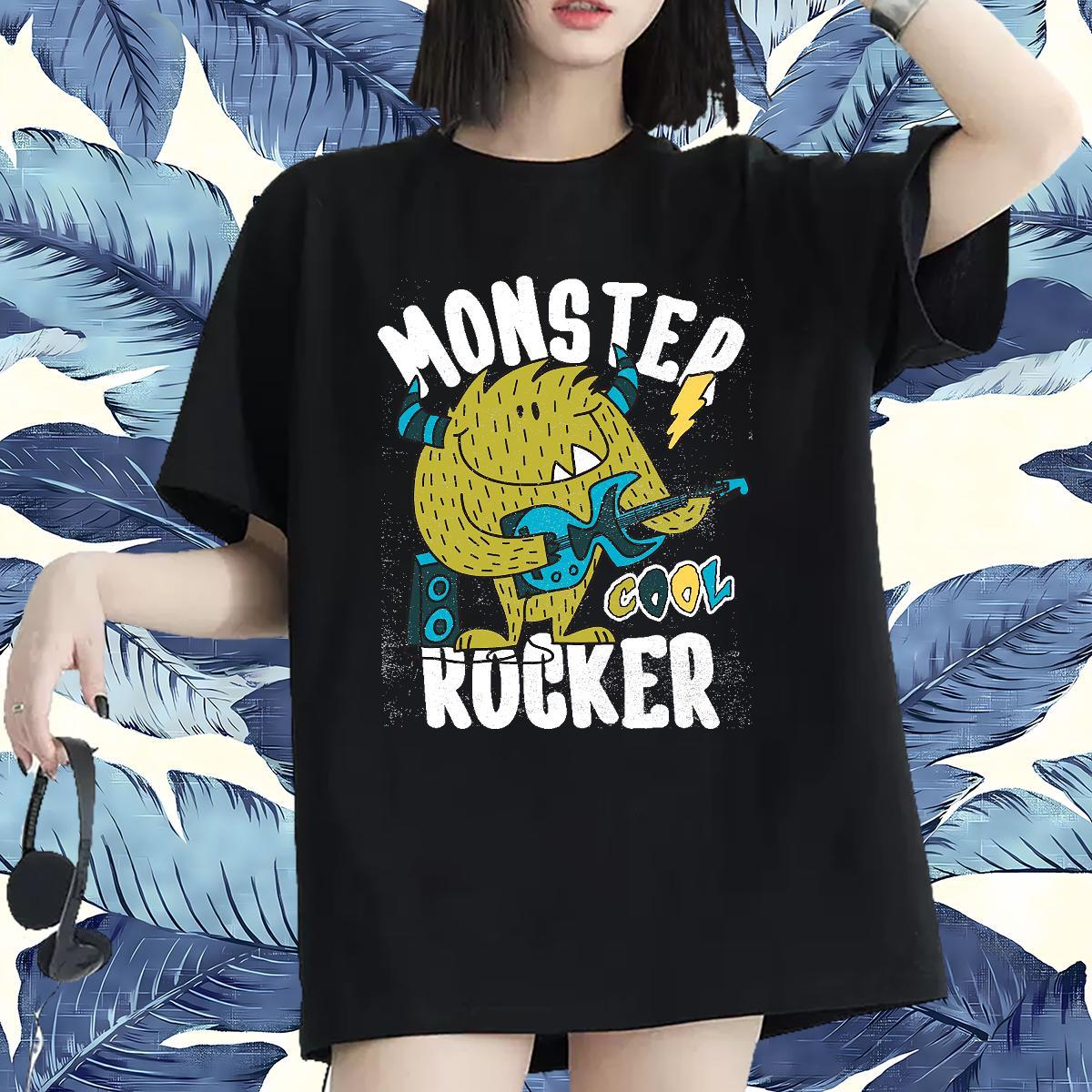 Female Women Tshirts 100% Cotton 230g Plush Home Outdoor T shirt Crew Neck Breathable DIY Anime Printed Tees