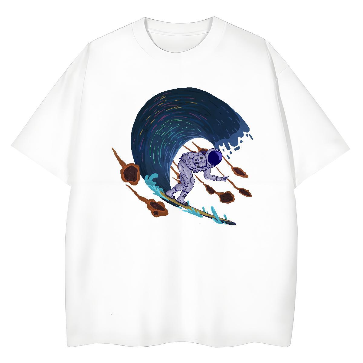 Popular Lady T shirt 100% Cotton 230g universe Sport T-Shirts Breathable Custom Printed Polos