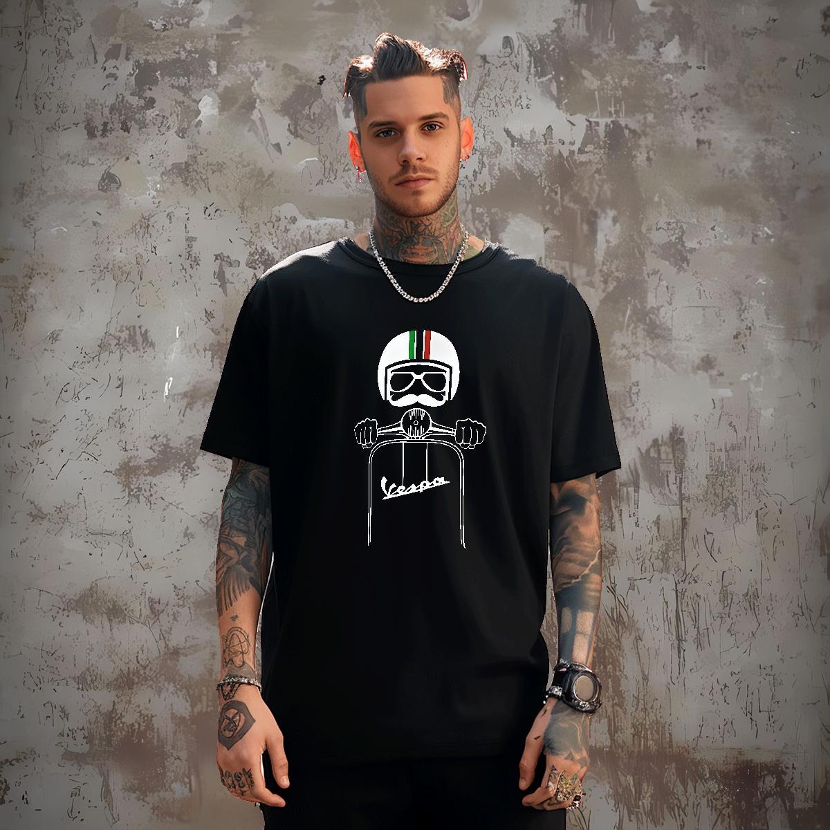High Quality Men T Shirts 230g Cotton skull Hip Hop Street Customized Print Breathable Crew Neck Men Clothes T-Shirt Stylist Tees Shirts
