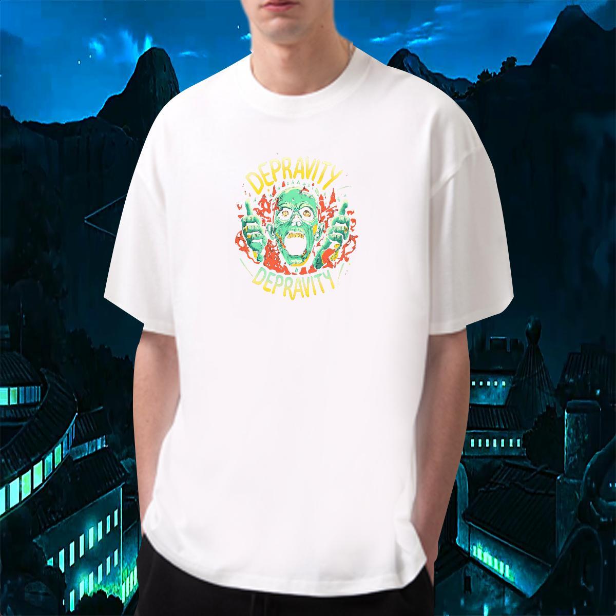 Designer Man T Shirts 230g Pure Cotton skull Daily Outfit Custom Print Oversized O Neck Short Sleeves Couples T Shirts Free Shipping Polos