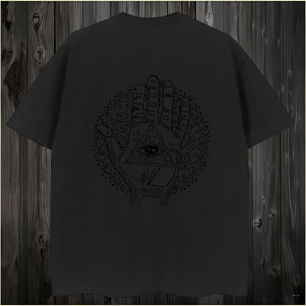 Designer T shirt 100% Cotton 230g eye of the devil Hip Hop Plus Size Cartoon Short Sleeve O-Neck Mens Tshirts Fashion Casual Tees Shirts