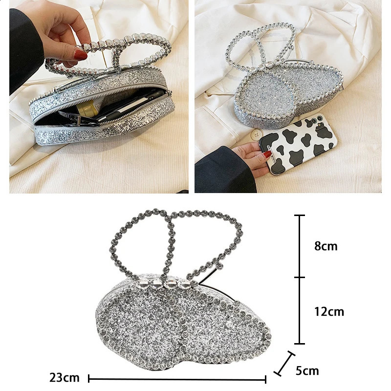 Butterfly Evening Bags for Women Matte and Sequin Handbag Female Red Purses Lady Clutch Purse Wedding Party 240824
