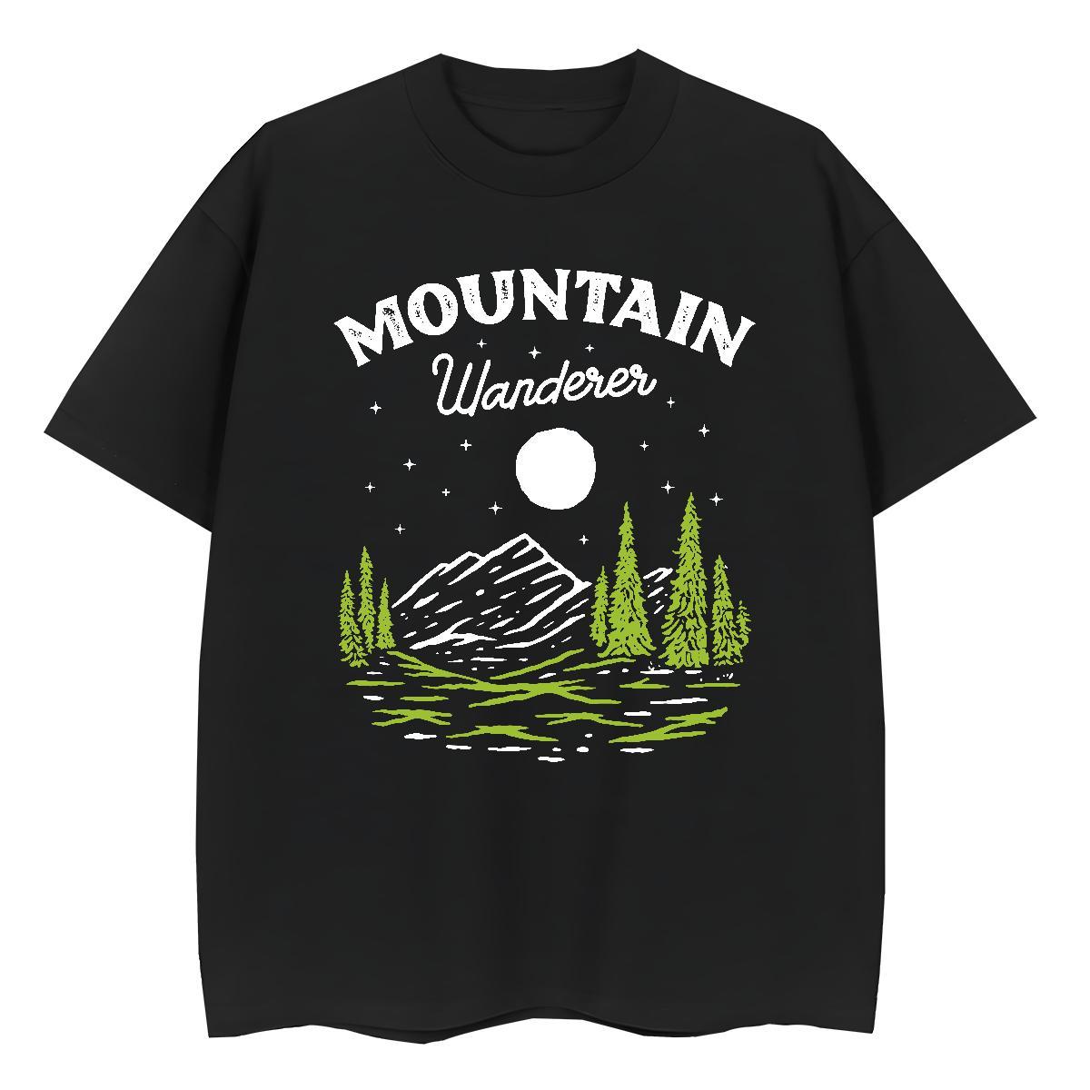 Unisex Couples T Shirts 100% Cotton 230g mountains Hip Hop T-Shirts for Women Short sleeve Soft Oversized L-4XL Polos