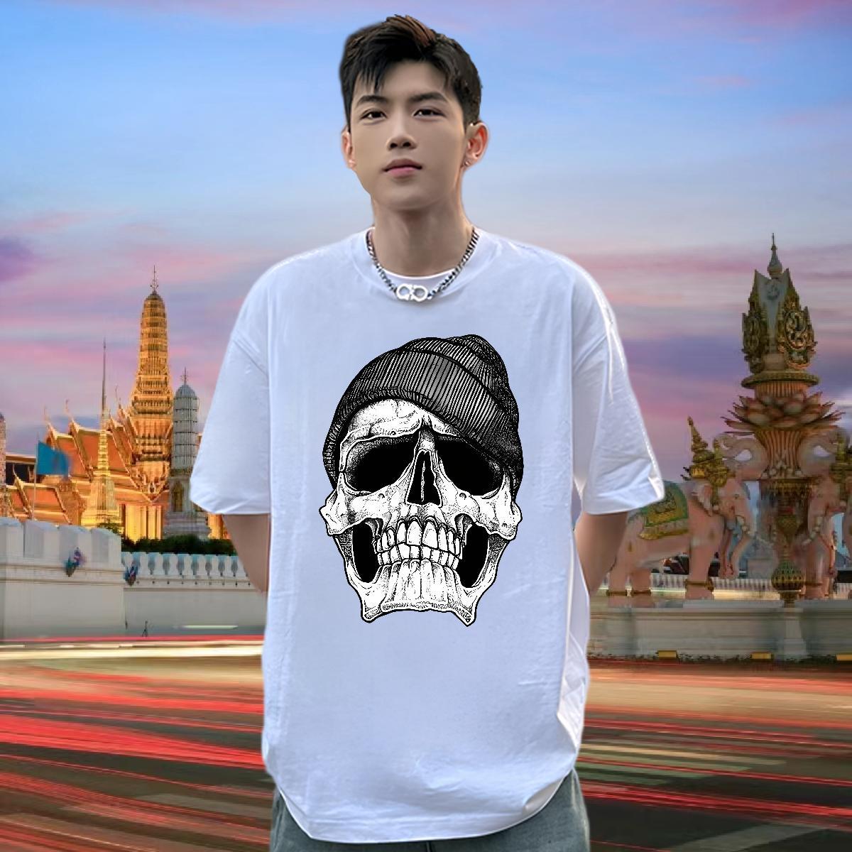 High Quality T Shirt For Man 230g Pure Cotton monster Hip Hop Anime Short Sleeve Soft Couples T Shirts 2024 New Clothes