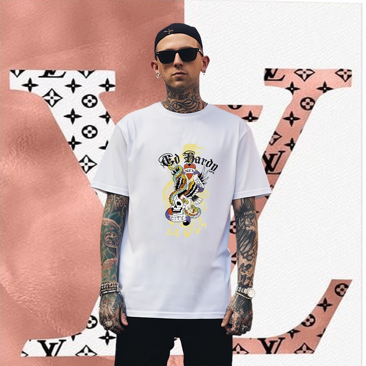 Loose T-Shirts 100% Cotton 230g skull Daily Outfit White Plus Size Short Sleeve Soft Tshirts 2024 DIY Tees