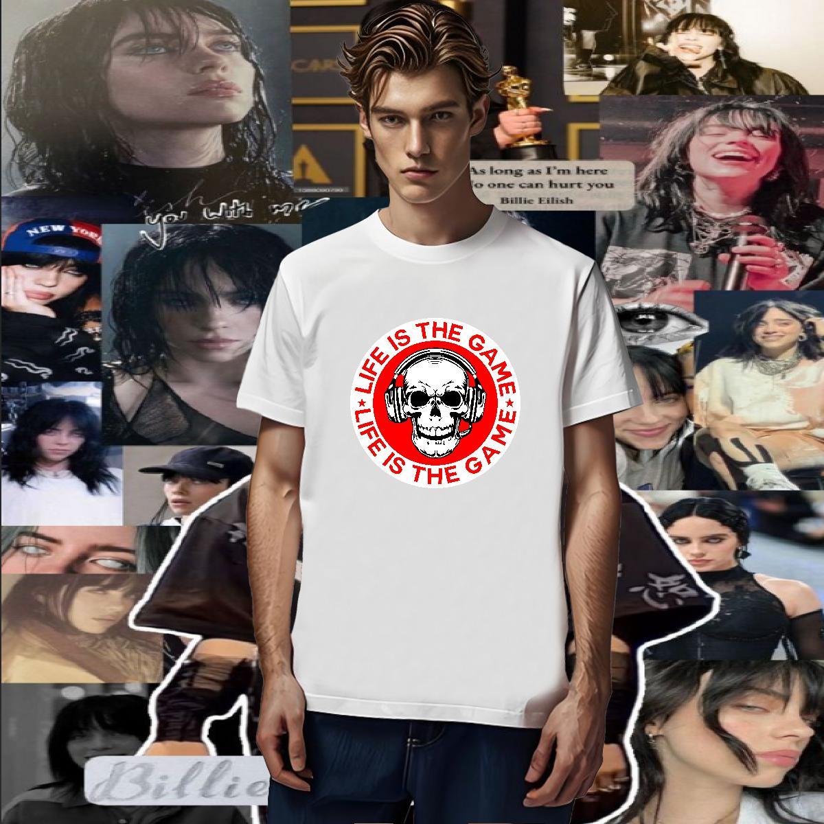 High Quality Man T Shirts 230g Cotton skull Casual Cartoon Print Breathable Men Tees Fashion New Tees Shirts