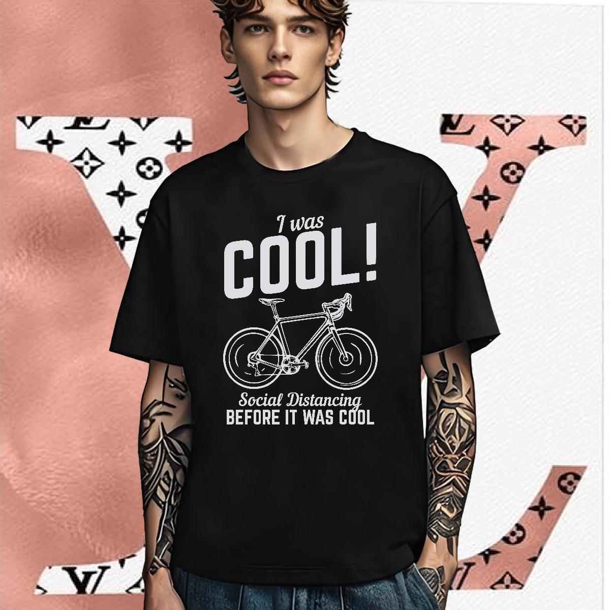 Free Shipping T-Shirts for Men 230g Pure Cotton bicycle Hip Hop Street Plus Size Cartoon Crew Neck Men Clothes T-Shirt DIY Tops Shirt
