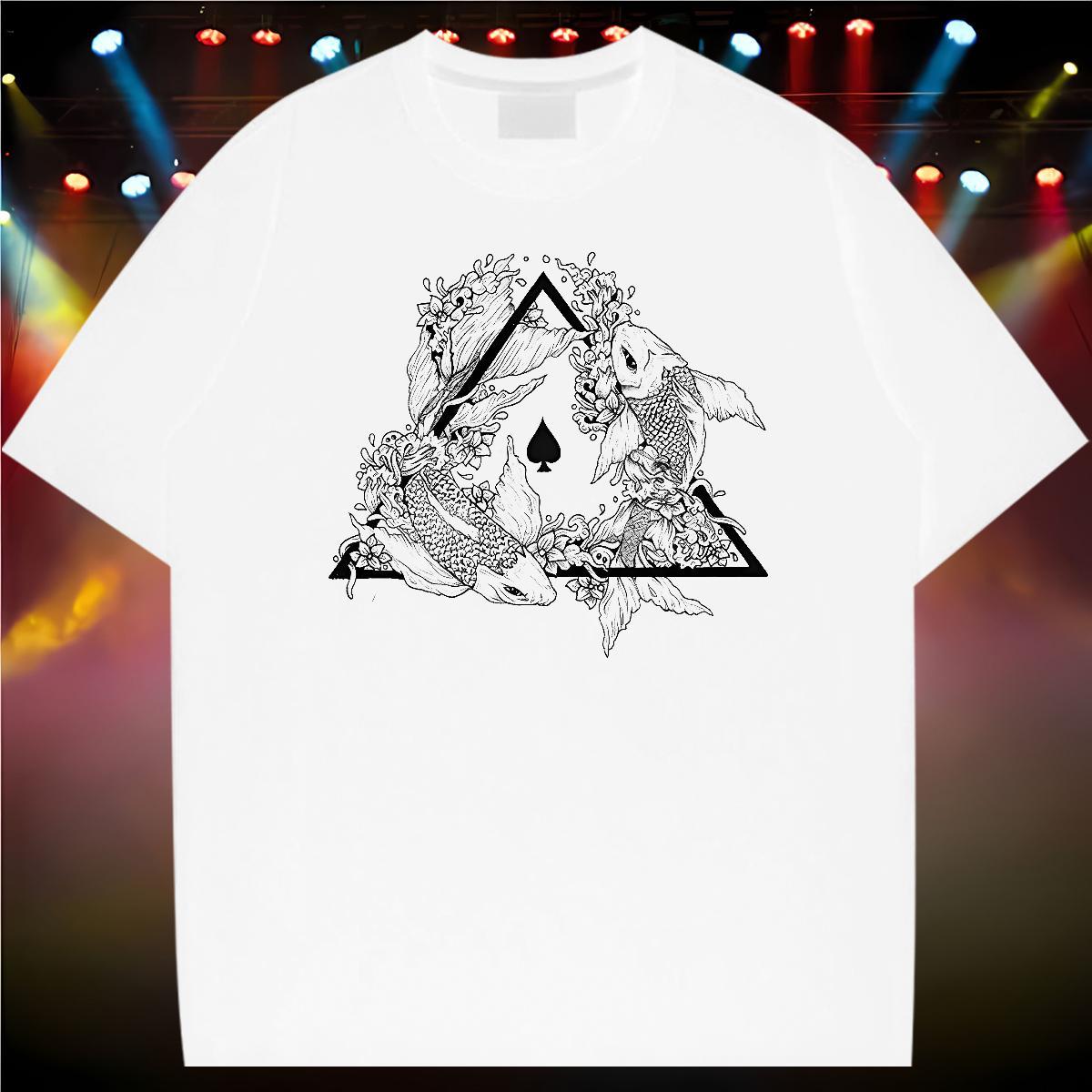 Cool Design Man T Shirts 230g 100% Cotton eye of the devil Casual Beach Skull Crew Neck Tshirt for Man Woman Free Shipping Clothings