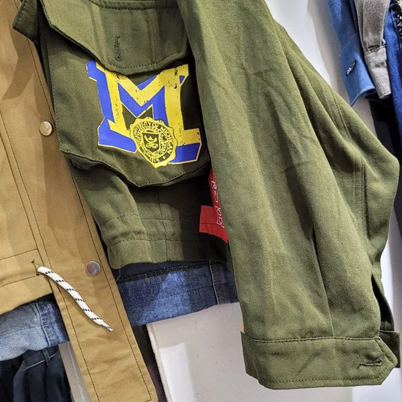 Fashion Streetwear Jacket Women Autumn Lapel Loose Single Breasted Long Sleeve Denim Coat Female