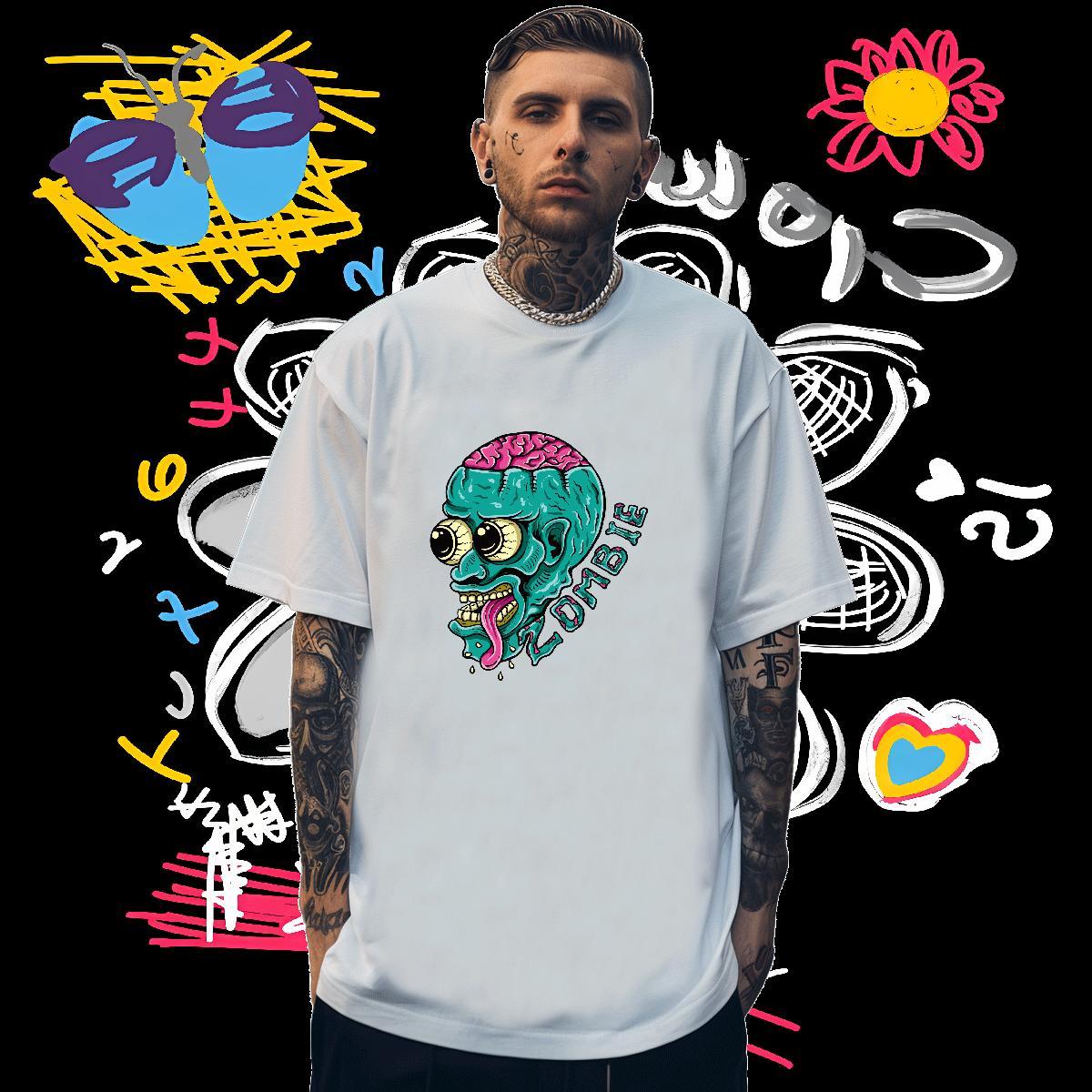 High Quality T Shirt For Man 100% Cotton 230g skull Summer Casual Graphic Short Sleeve Soft Couples T Shirts Fashion Design Tshirts