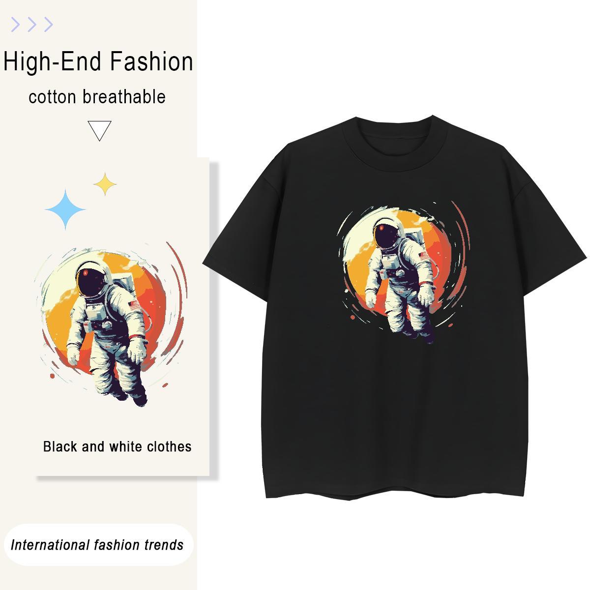 Designer Woman Tshirt 230g Pure Cotton universe Daily Outfit T-Shirts O Neck Short Sleeves White Plus Size Tops Shirt
