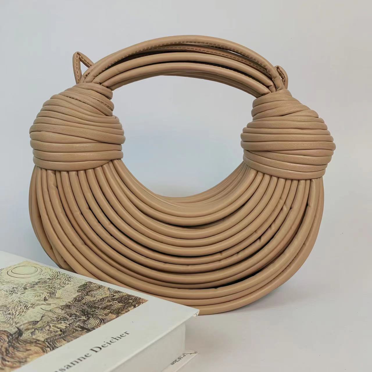 Handbags For Women New Gold Brand Handwoven Noodle Bags Rope Knotted Pulled Hobo Evening Clutch Chic