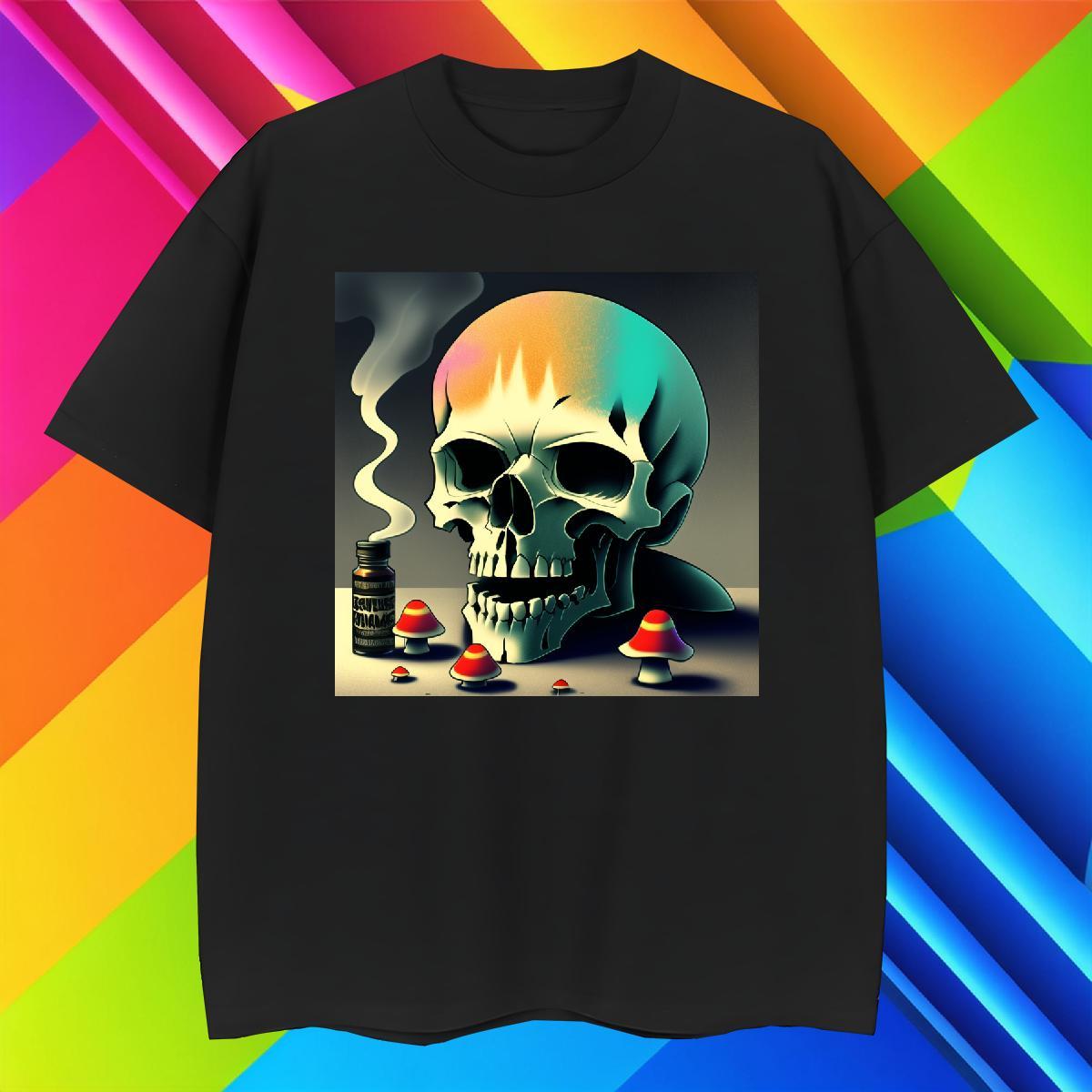 Unisex T Shirts Men 100% Cotton 230g skull Casual Plus Size Custom Short Sleeve Soft Mens Tshirts Fashion Designer Tops Tees