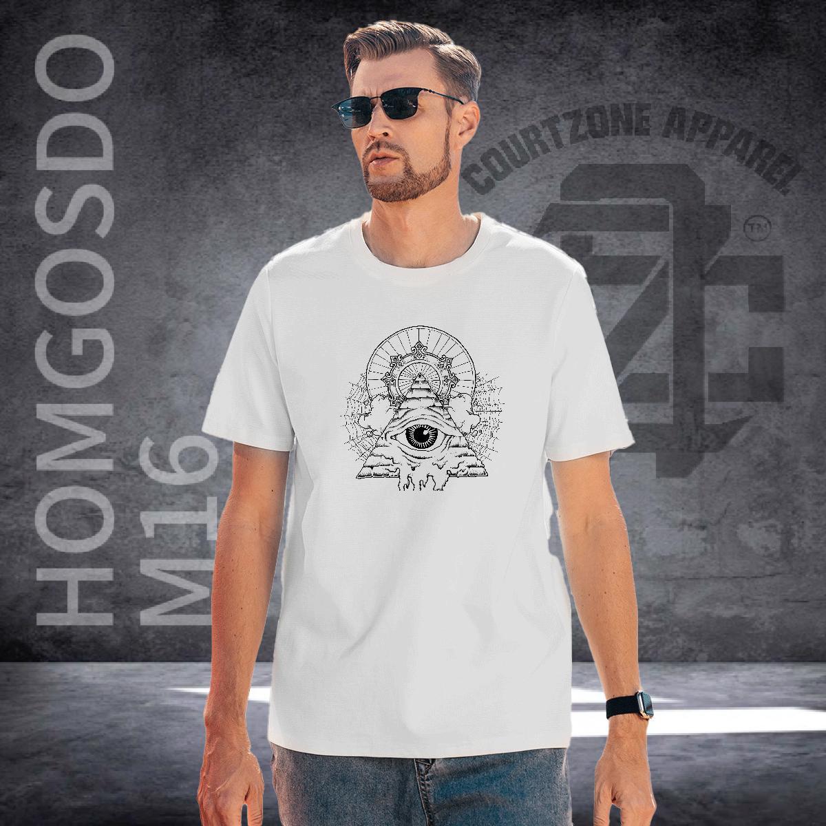 Cool Design T-Shirts for Men 230g 100% Cotton eye of the devil Street Wear Customized O-Neck Short Sleeve Men Tees Classic Casual Clothings