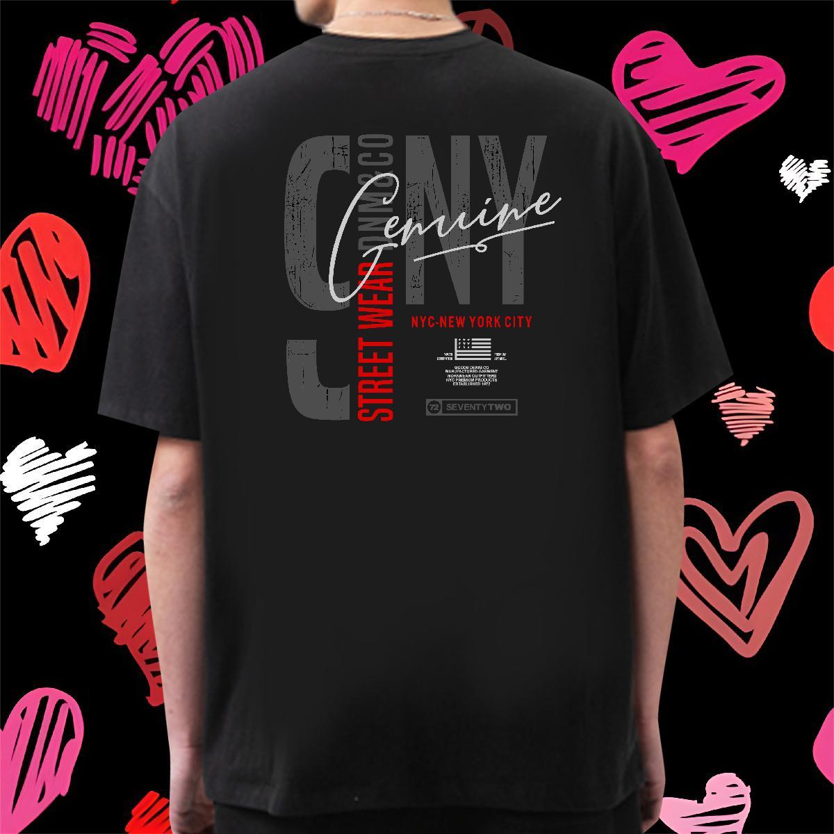 Cool Design T-Shirts 230g Cotton letter Street Casual Anime Print Round Neck Short Sleeve Tshirt for Man Woman Customized Top Tees