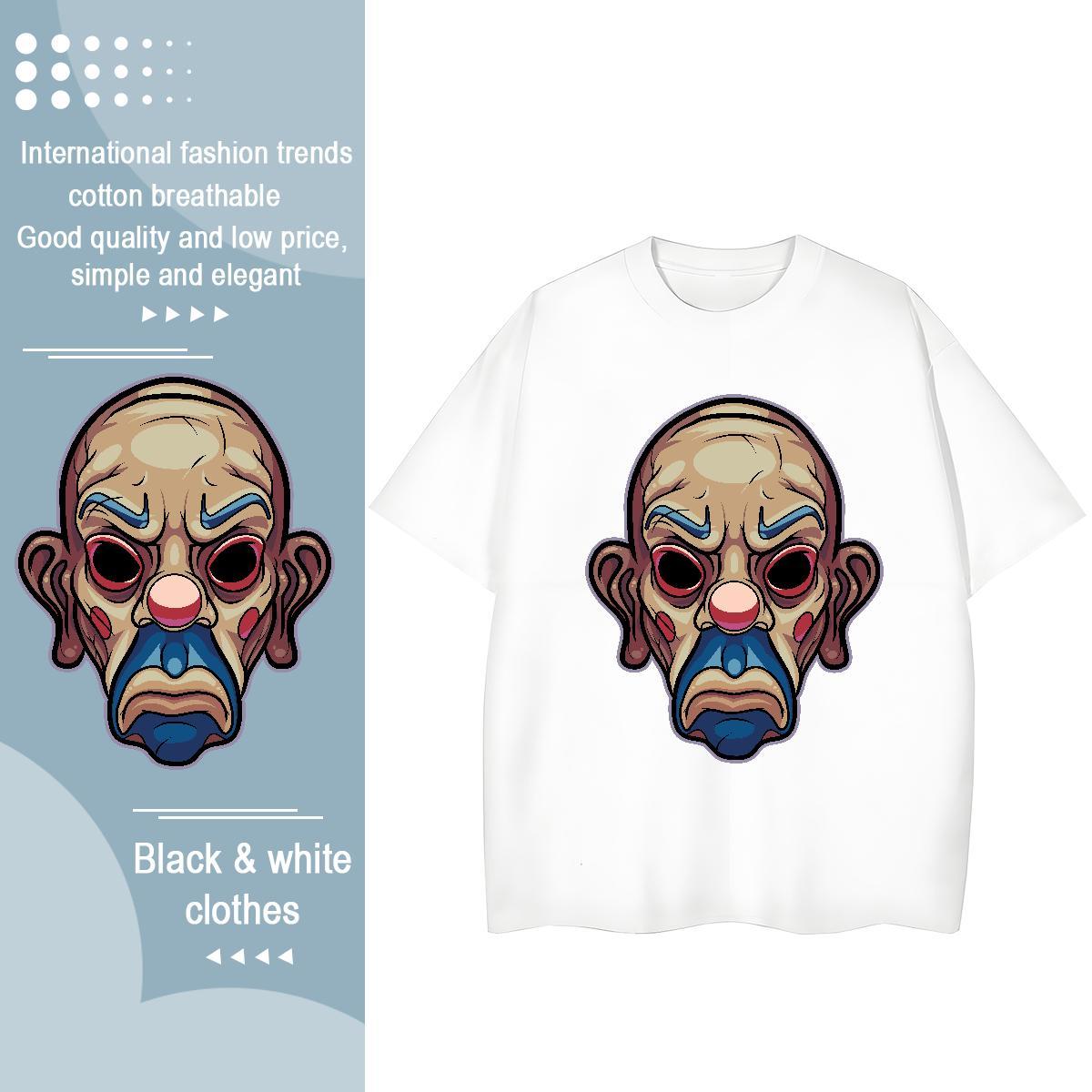 TOP Quality T shirt 100% Cotton 230g portrait Casual Beach Asian Size Breathable Crew Neck Mens Tshirts Classic Casual Tees