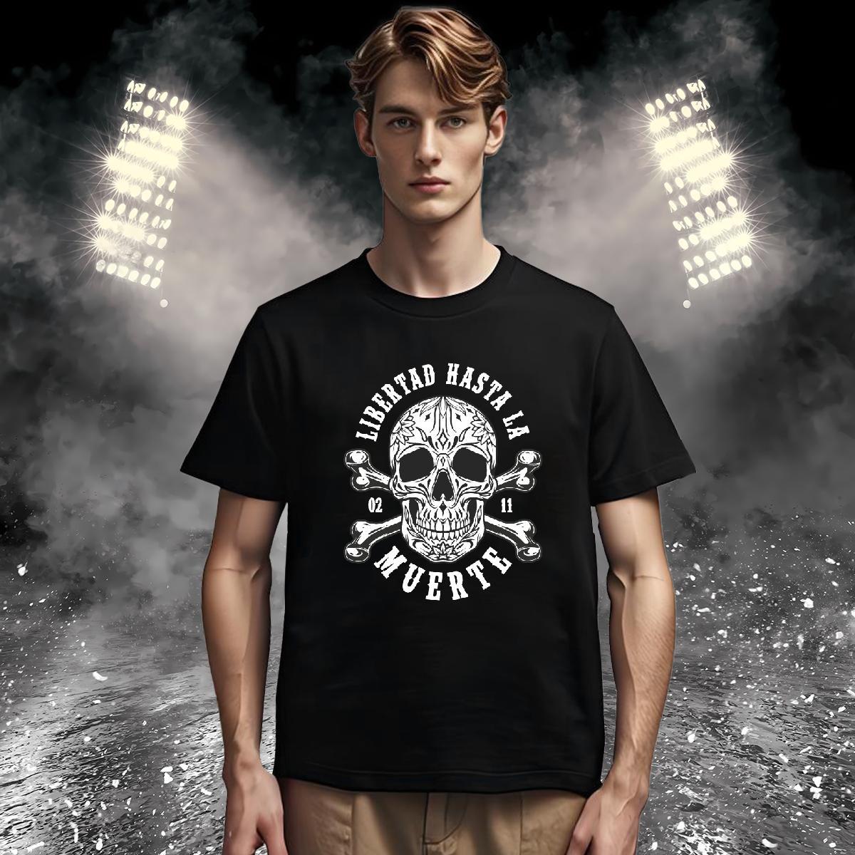 Soft T Shirt For Man 230g 100% Cotton skull Sport Graphic Breathable Soft Tshirts 2024 DIY Tees Shirts