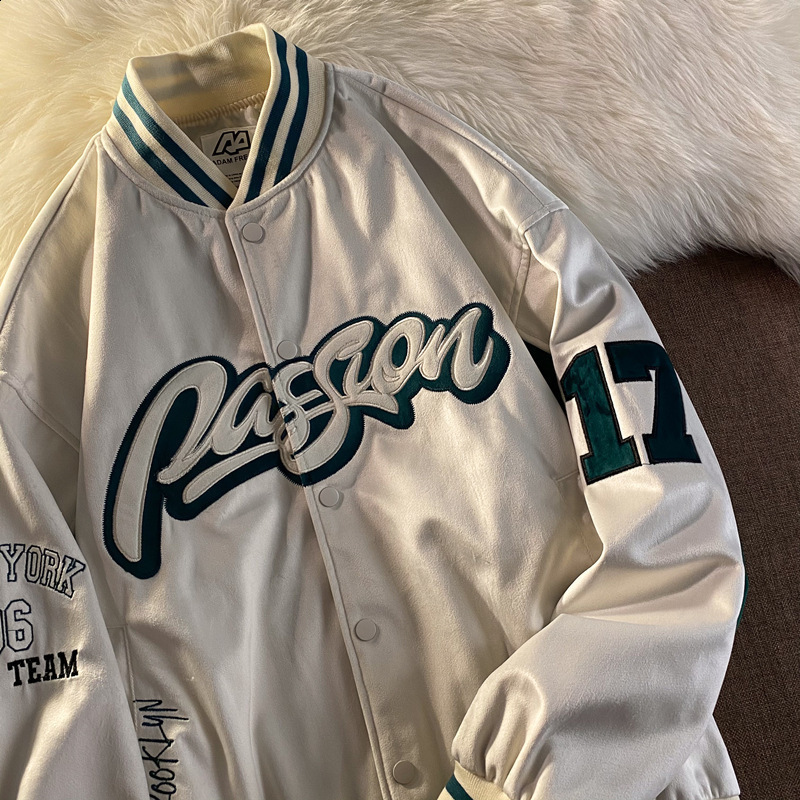 Mens Jackets Spring Mens Bomber Baseball Jacket Letter Embroidery Patchwork Coat Hip Hop Streetwear Casual Loose Varsity Jackets Unisex 220908