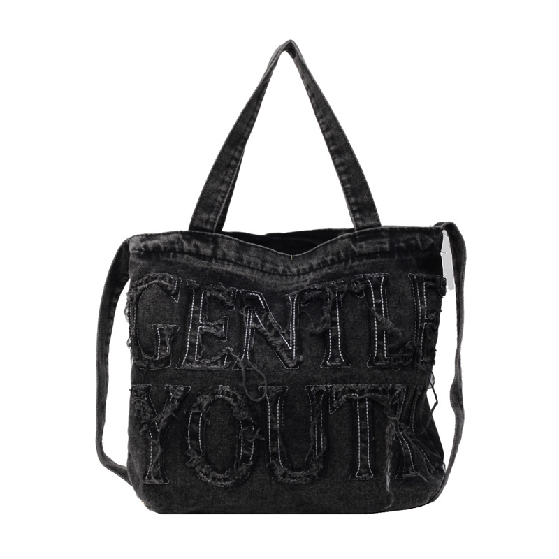 2025 Designer High-capacity New 3 Women Denim Letter Tote Casual Style Student Commuting Crossbody Shoulder Bag Free shipping