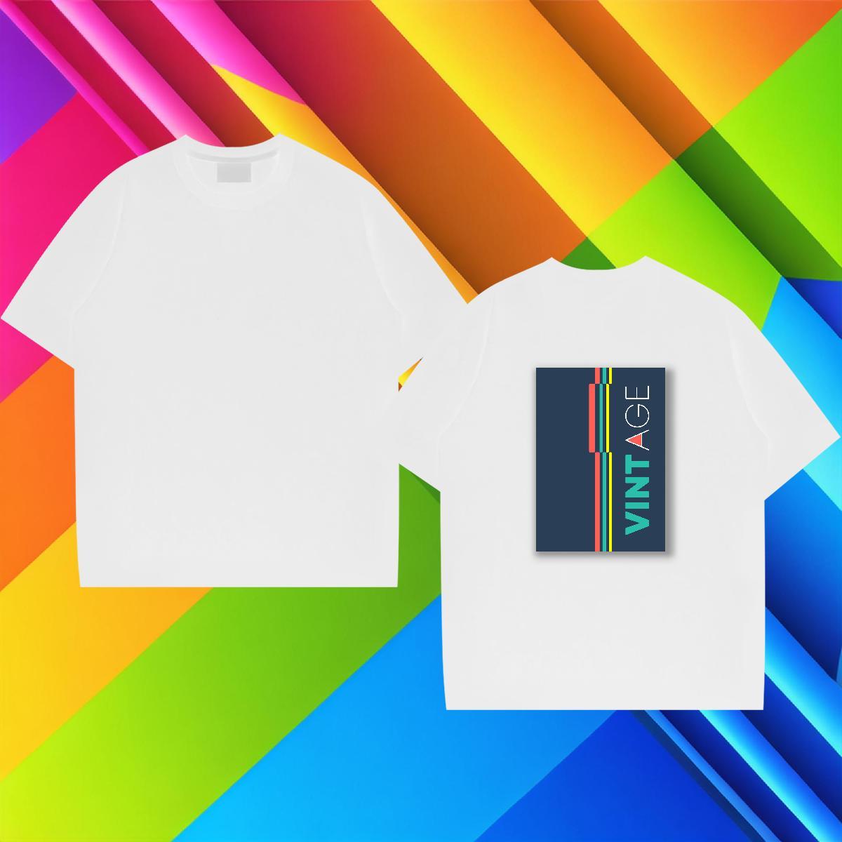 Wholesale Mens T Shirts 230g 100% Cotton letter Summer Casual Cartoon Printing L-4XL Breathable Soft Couples T Shirts Customized Tees Shirts