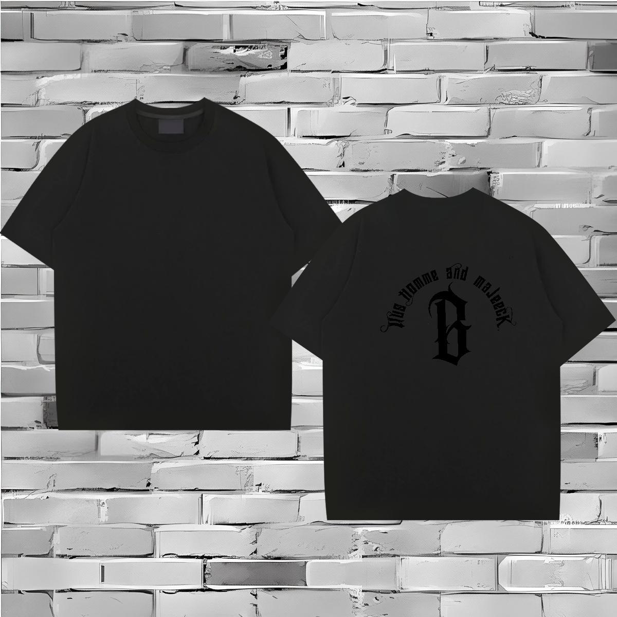 Free Shipping T shirt 230g 100% Cotton letter Casual Daily Wear DIY Printed O Neck Short Sleeves Couples T Shirts Fashion New Tops Shirt