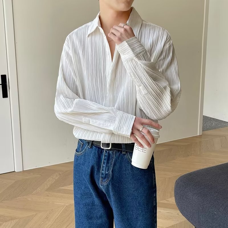 American Style Shirt Mens Autumn New Item Youthful and Trendy Loose and Versatile Casual Design Chic Shirt