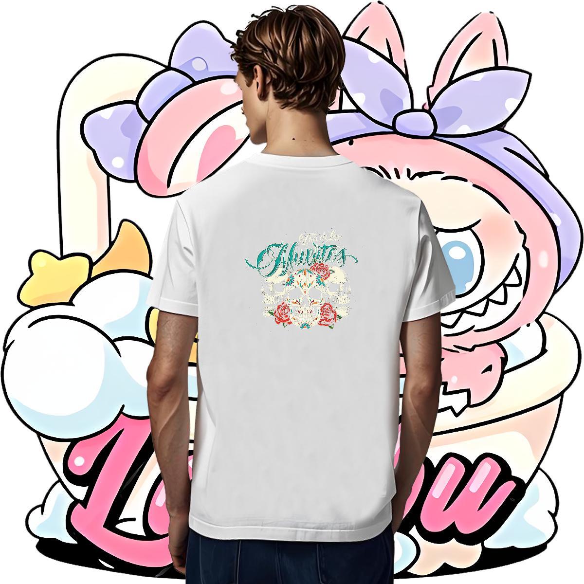 High Quality T-Shirts 100% Cotton 230g skull Daily Wear Anime Breathable Short Sleeve Men Clothes T-Shirt Fashion Casual Tshirts