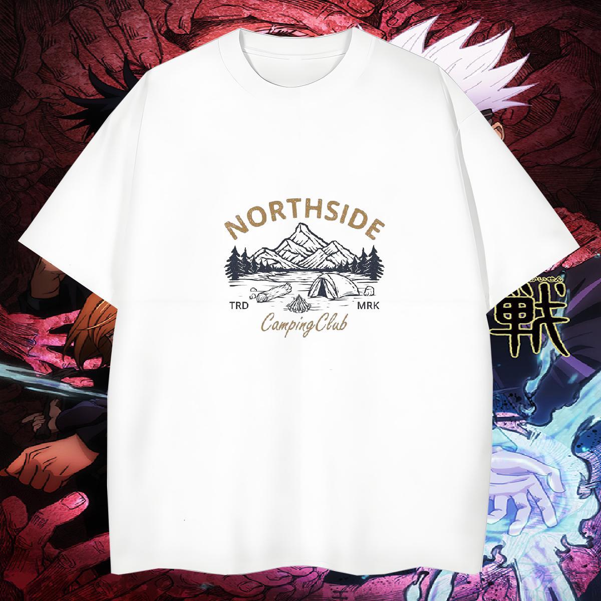 High Quality T shirt 230g Cotton mountains Spring Summer DIY Printed O-Neck Short Sleeve Men Clothes T-Shirt Designer Tee Shirt