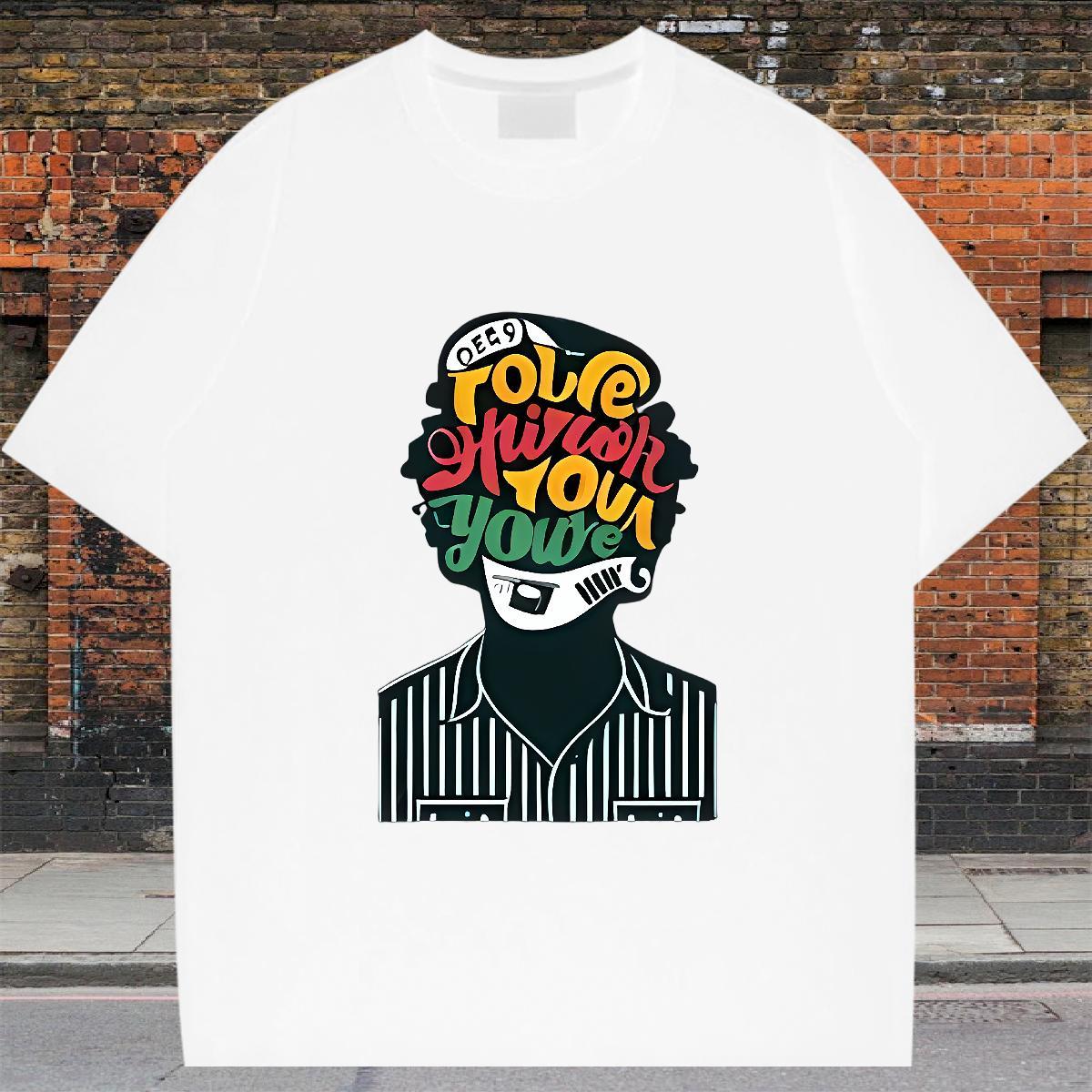 TOP Quality Mens T Shirts 230g 100% Cotton letter Beach Custom Cartoon Crew Neck Breathable Tshirt for Man Woman Stylist Tees Shirts