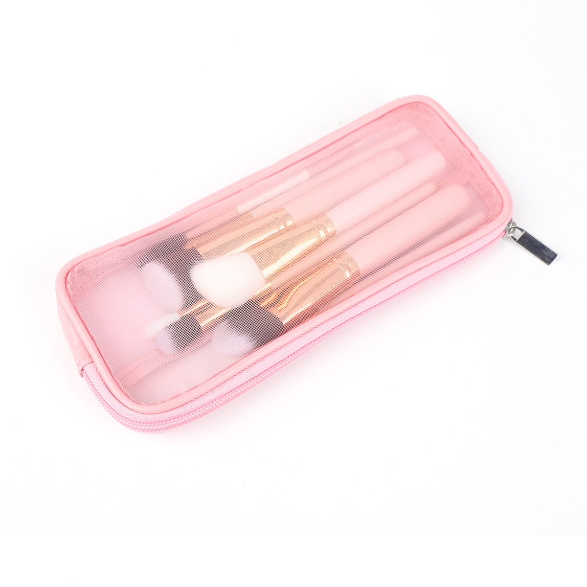 nylon mesh Makeup bag large makeup storage bag portable breathable hollowed out toiletry bag