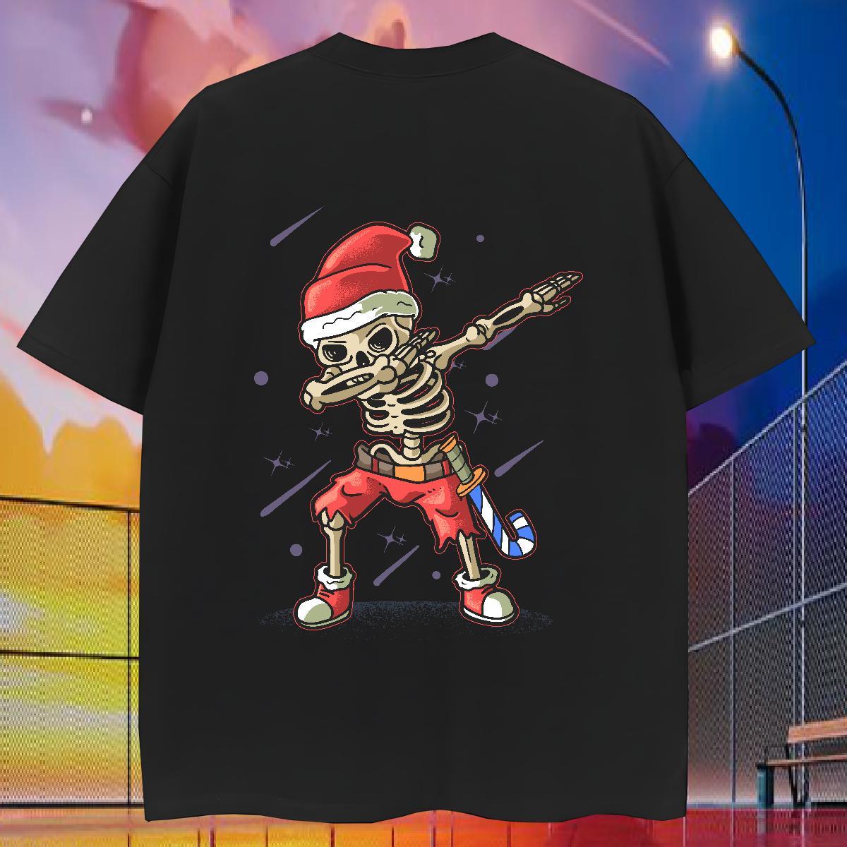 Brand Man T Shirts 230g 100% Cotton skull Street Wear Custom Printed Breathable Short Sleeve Couples T Shirts 2024 Summer Tees