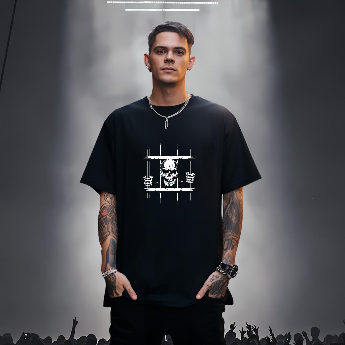 Free Shipping Mens T Shirts 230g 100% Cotton skull Home Outdoor Oversized Short Sleeve Soft Tshirt for Man Woman Fashion Designer Tops Shirt
