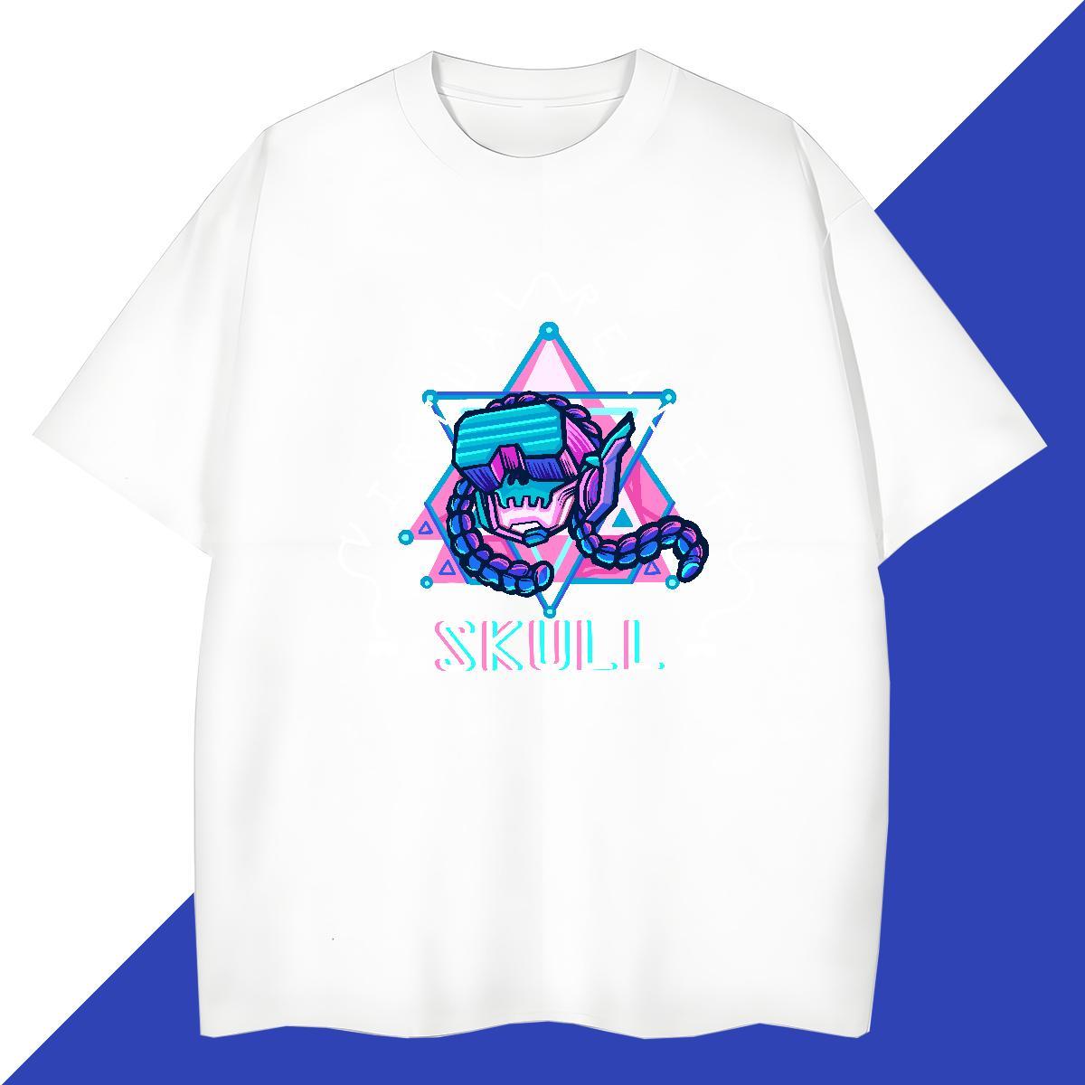 Loose Men T Shirts 230g 100% Cotton ET Summer Casual Asian Size Breathable Short Sleeve Mens Tshirts Brand Wear