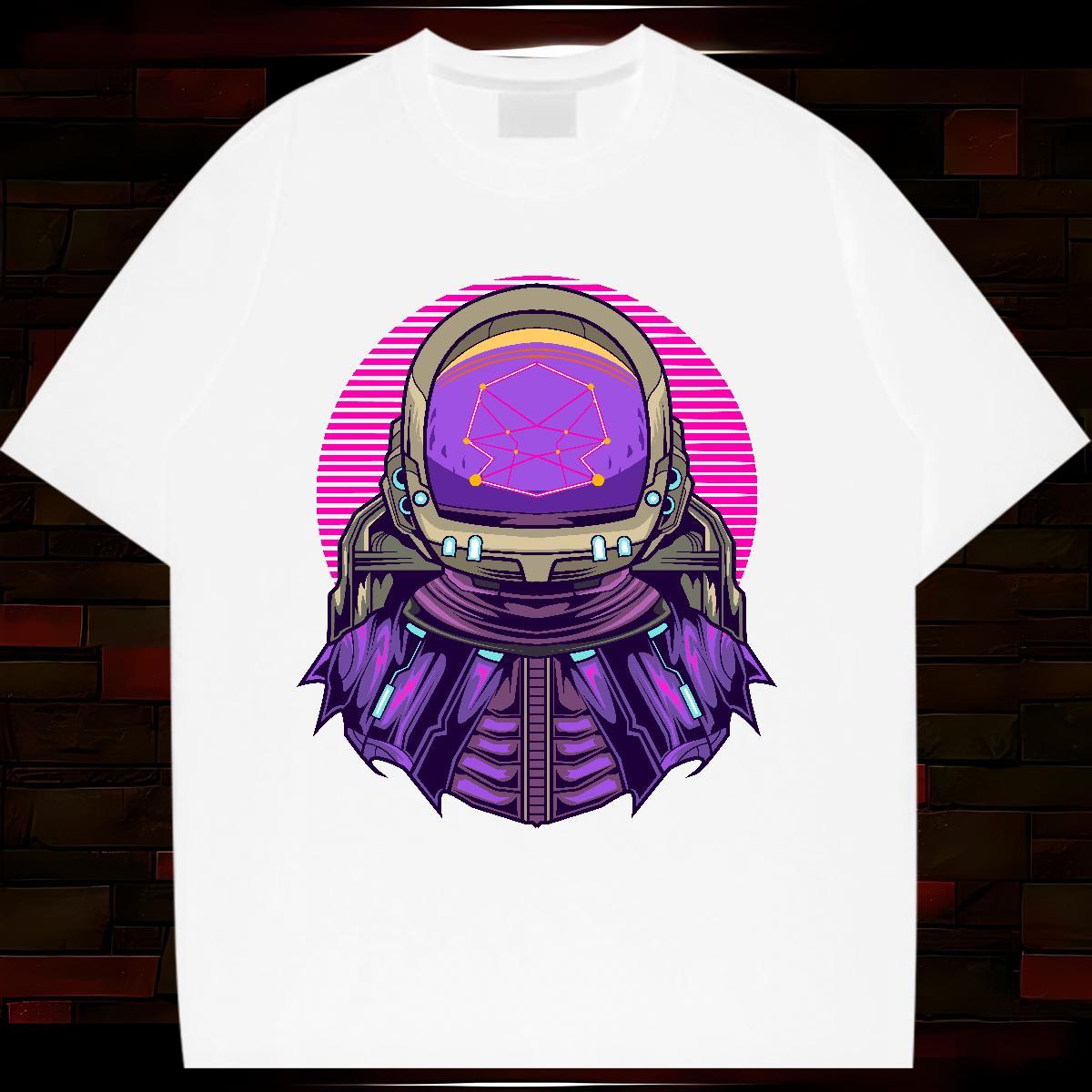 Soft Tshirt for Man Woman 230g Pure Cotton cosmonaut Sports Street Wear Woman T Shirts Breathable Crew Neck Custom Printed Tops