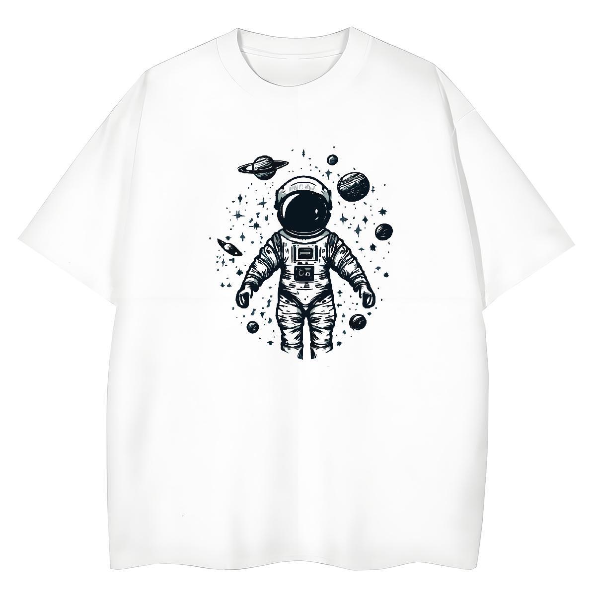 Nice Lady T shirt 230g Pure Cotton universe Casual Womens T Shirts Short sleeve Soft Graphic Tops Tees