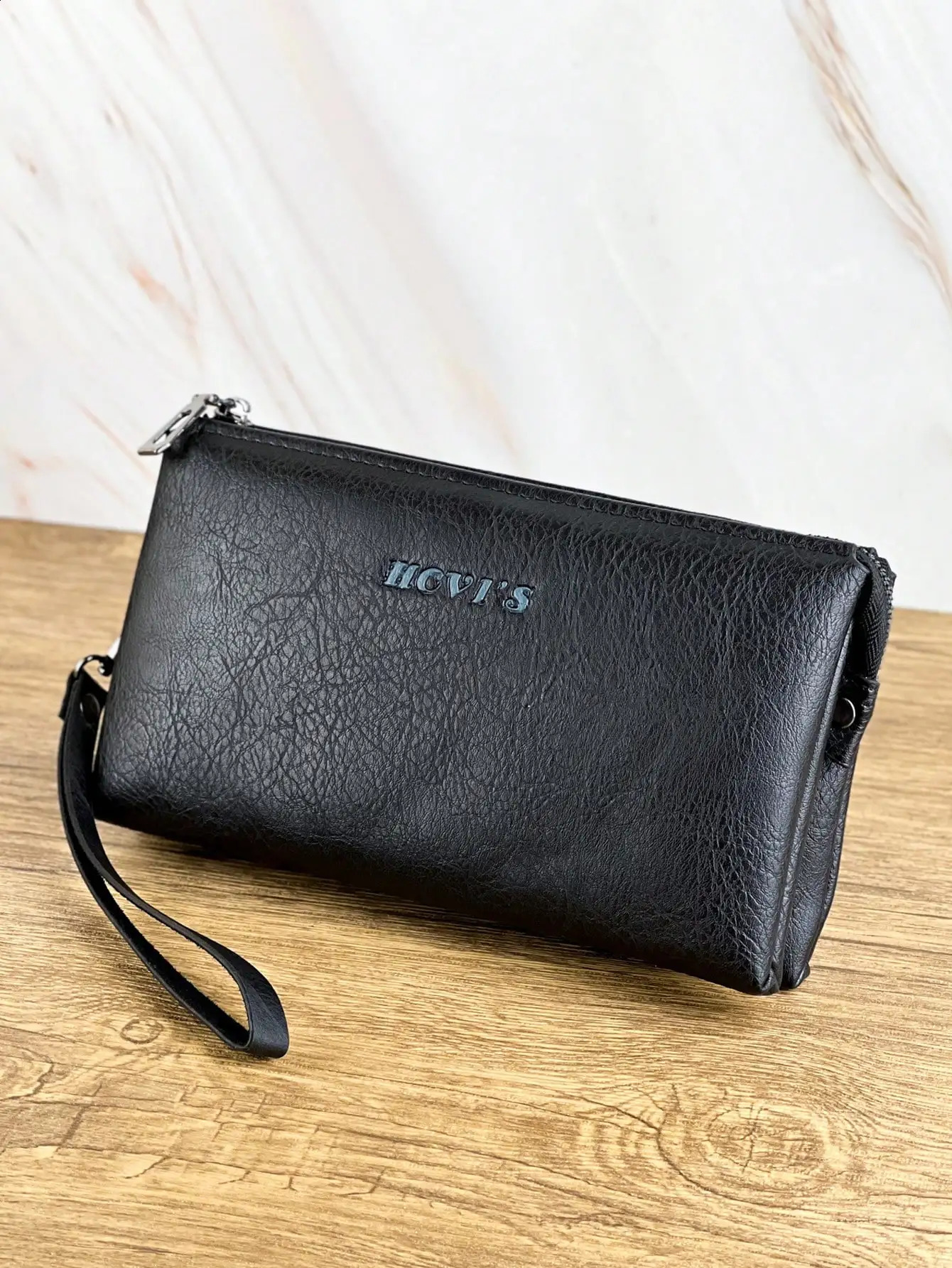 Fashion Retro Mens Clutch Bag Business Large Capacity Portable Wristlet Underarm Cell Phone 240826Z
