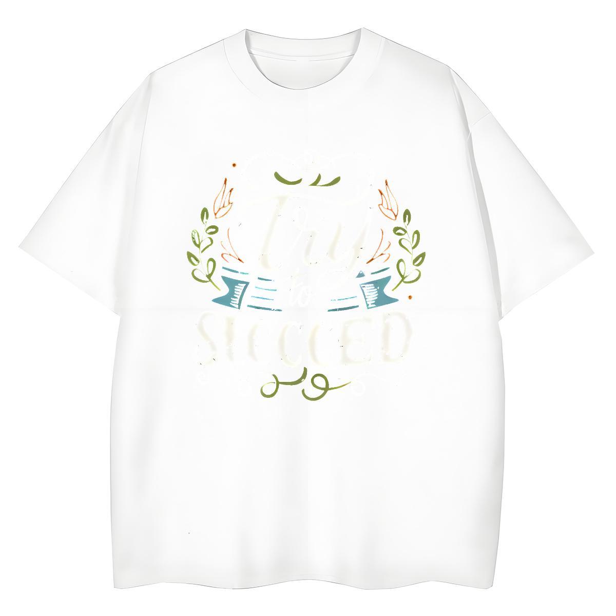 Loose Women Tees 230g 100% Cotton letter Casual Beach Womens T Shirts Breathable Short Sleeve Custom Print Plus Size Polos