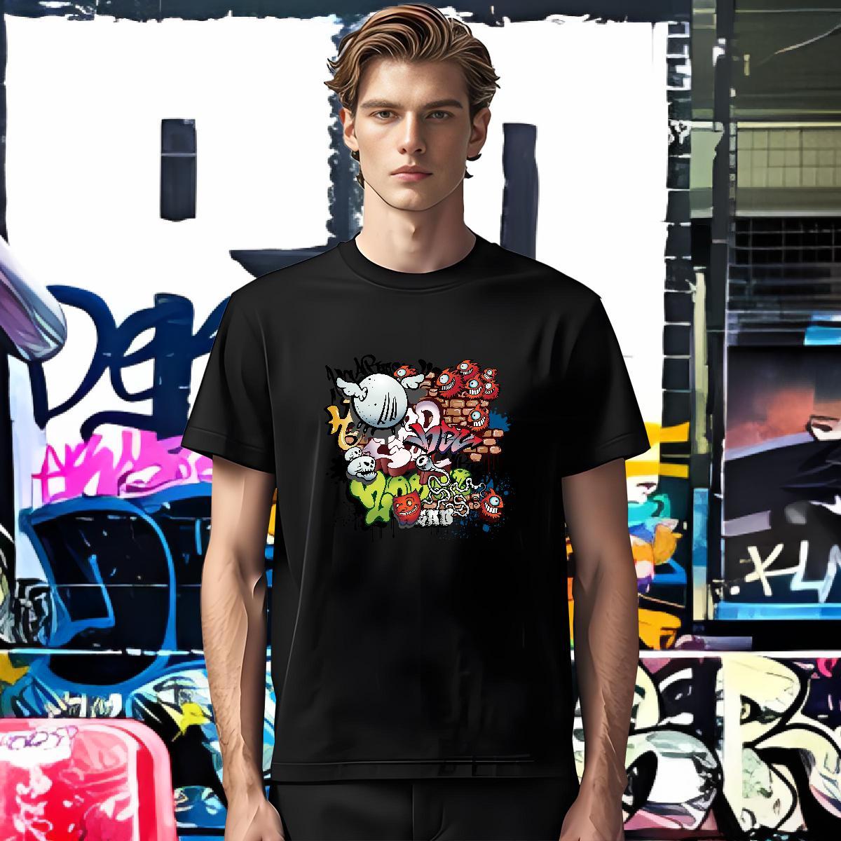 Loose Man T Shirts 230g Pure Cotton skull Spring Summer Customized Breathable Men Tees DIY Customized Clothings