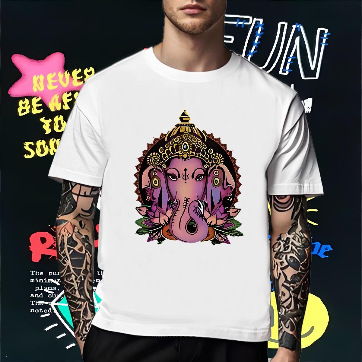 Cool Design T-Shirts for Men 100% Cotton 230g religion Casual Beach Oversized Breathable Short Sleeve Tshirt for Man Woman New Arrival Clothes